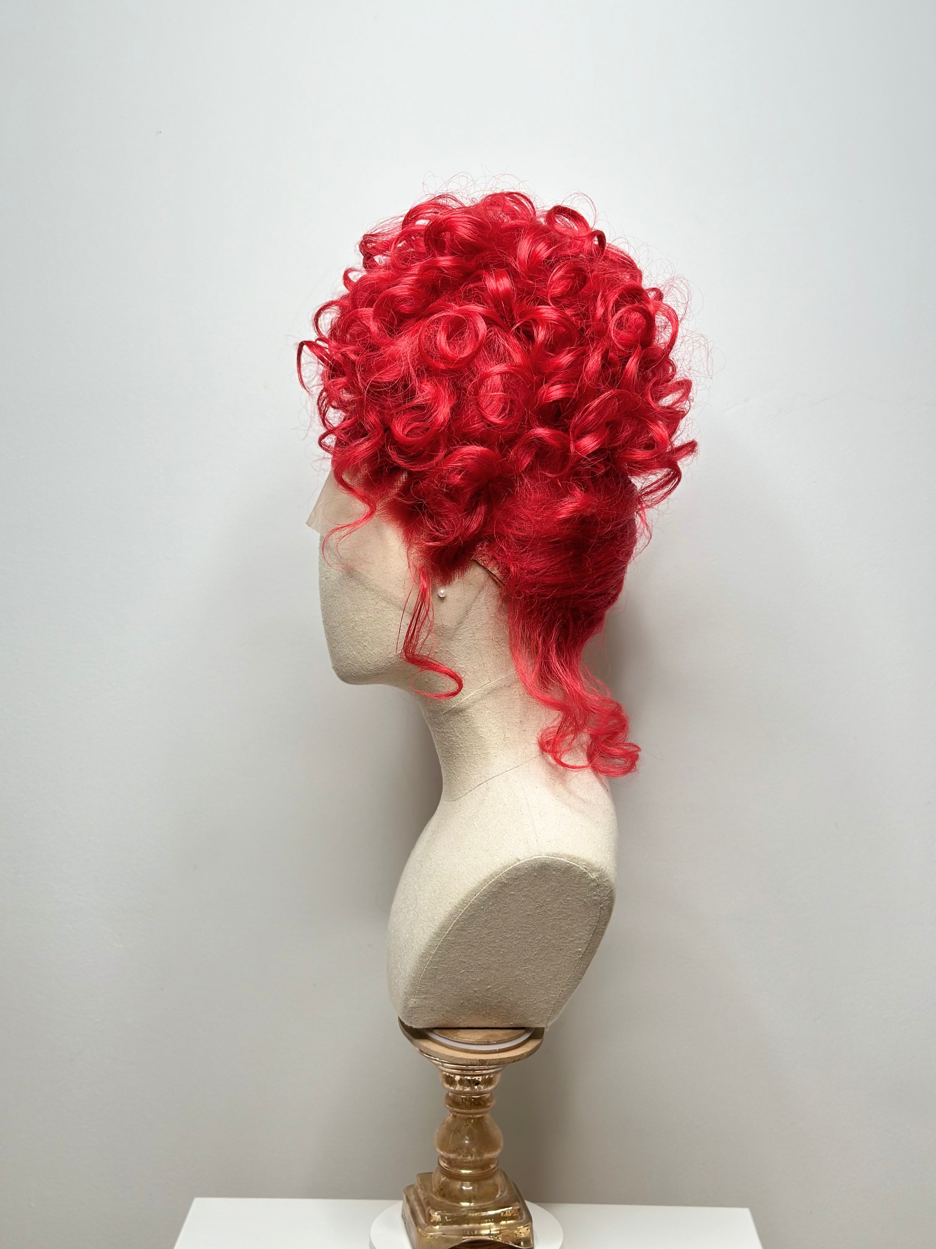 Messy Curly red Updo
