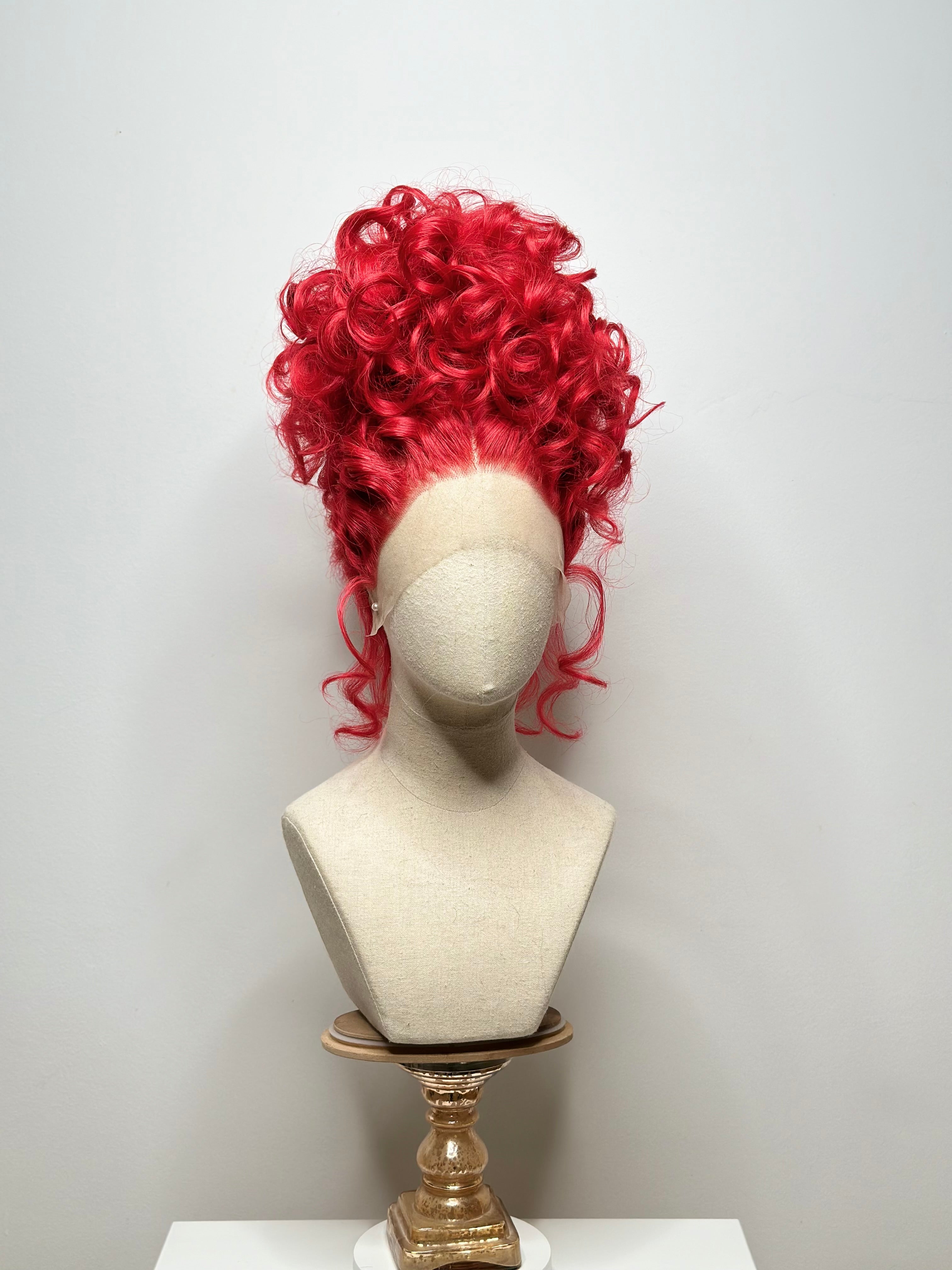 Messy Curly red Updo