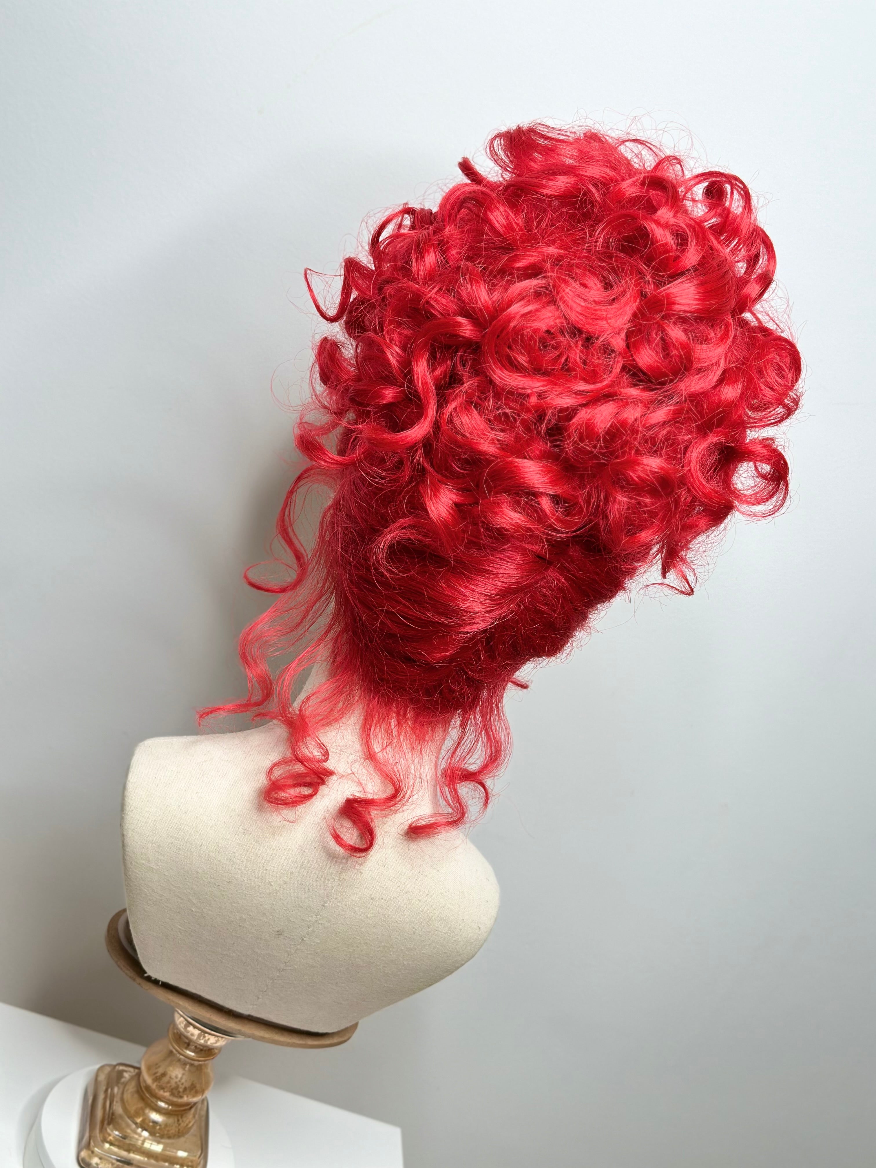 Messy Curly red Updo
