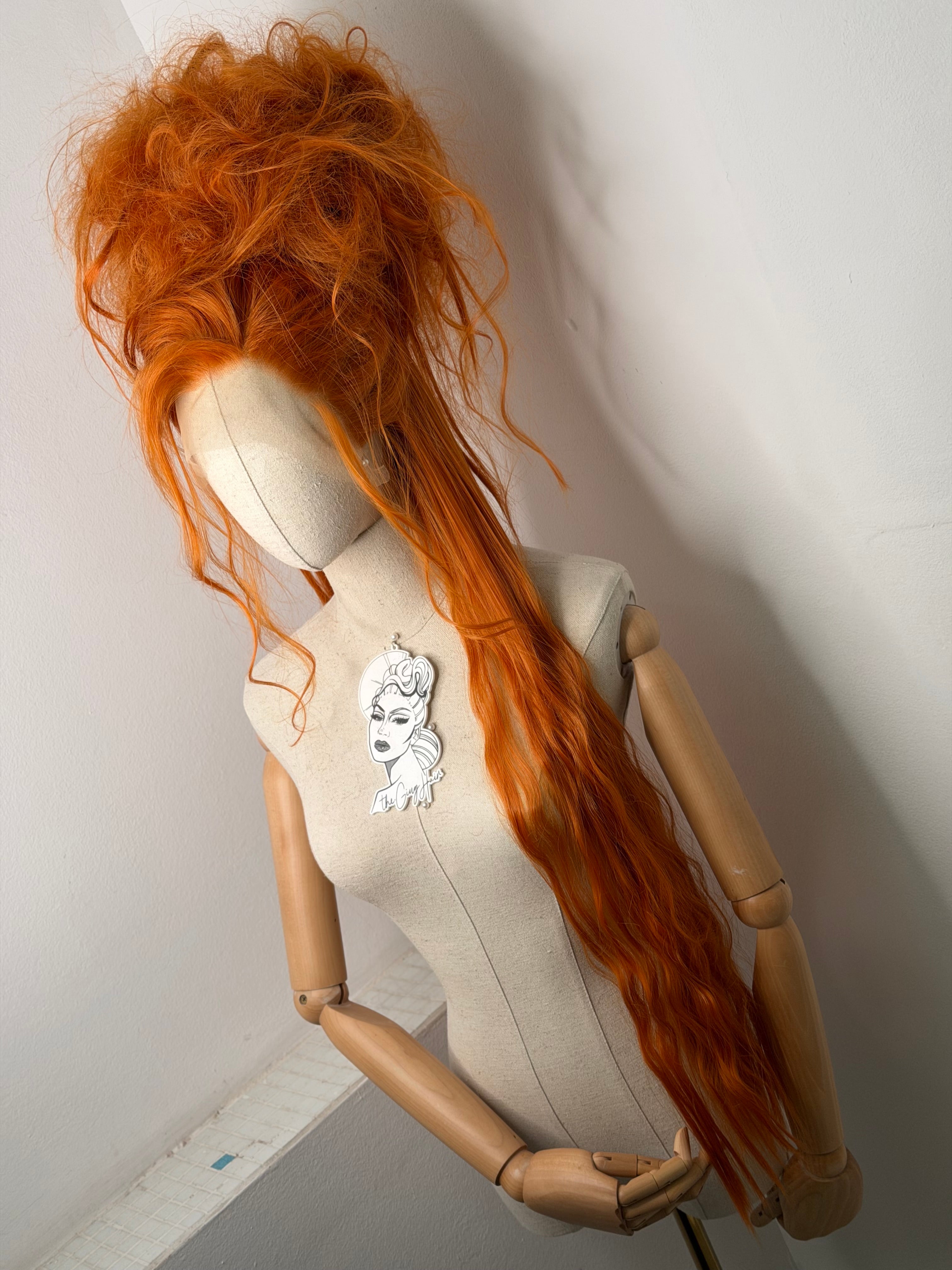 Messy Half Up Ginger updo