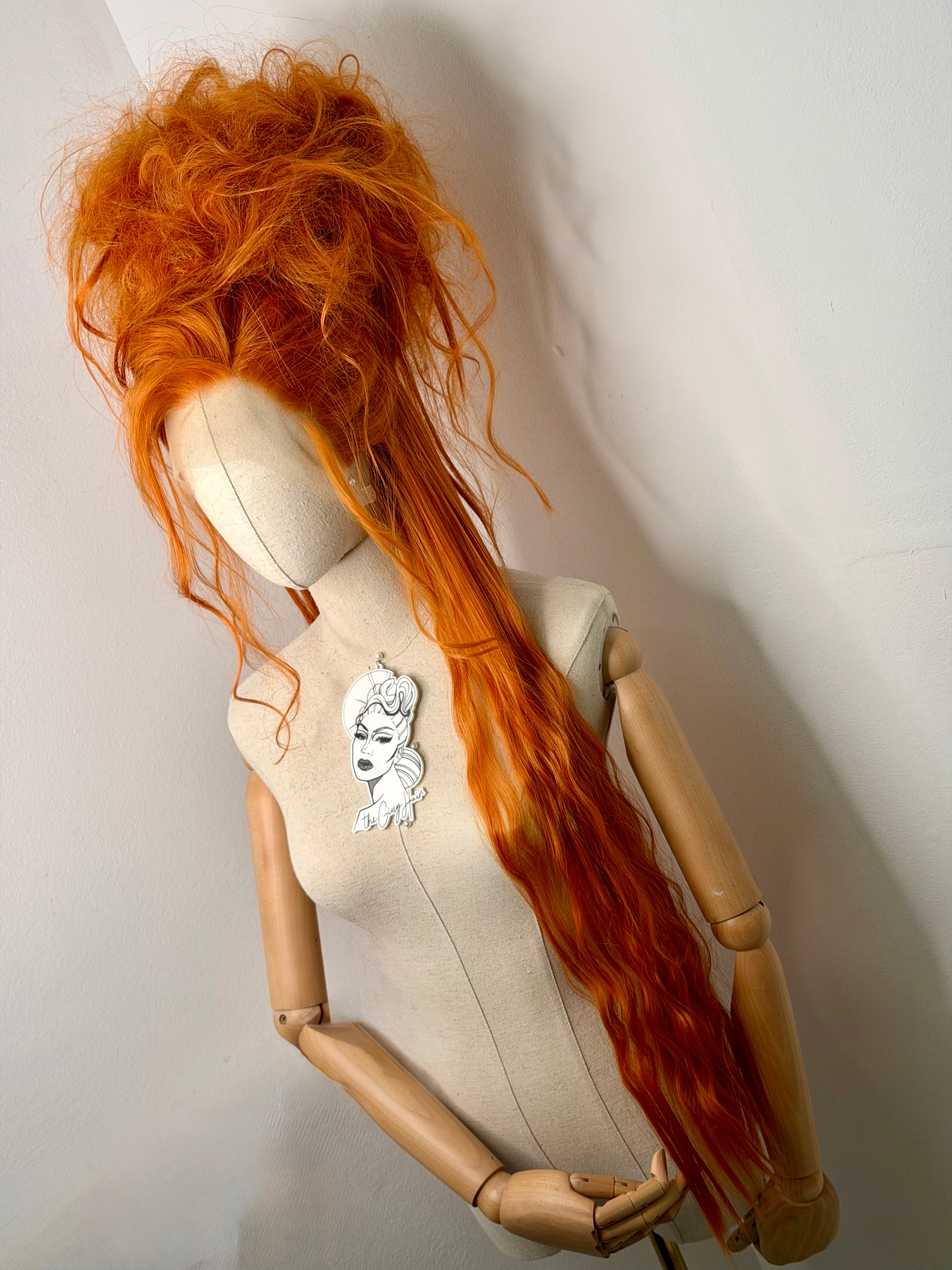 Messy Half Up Ginger updo
