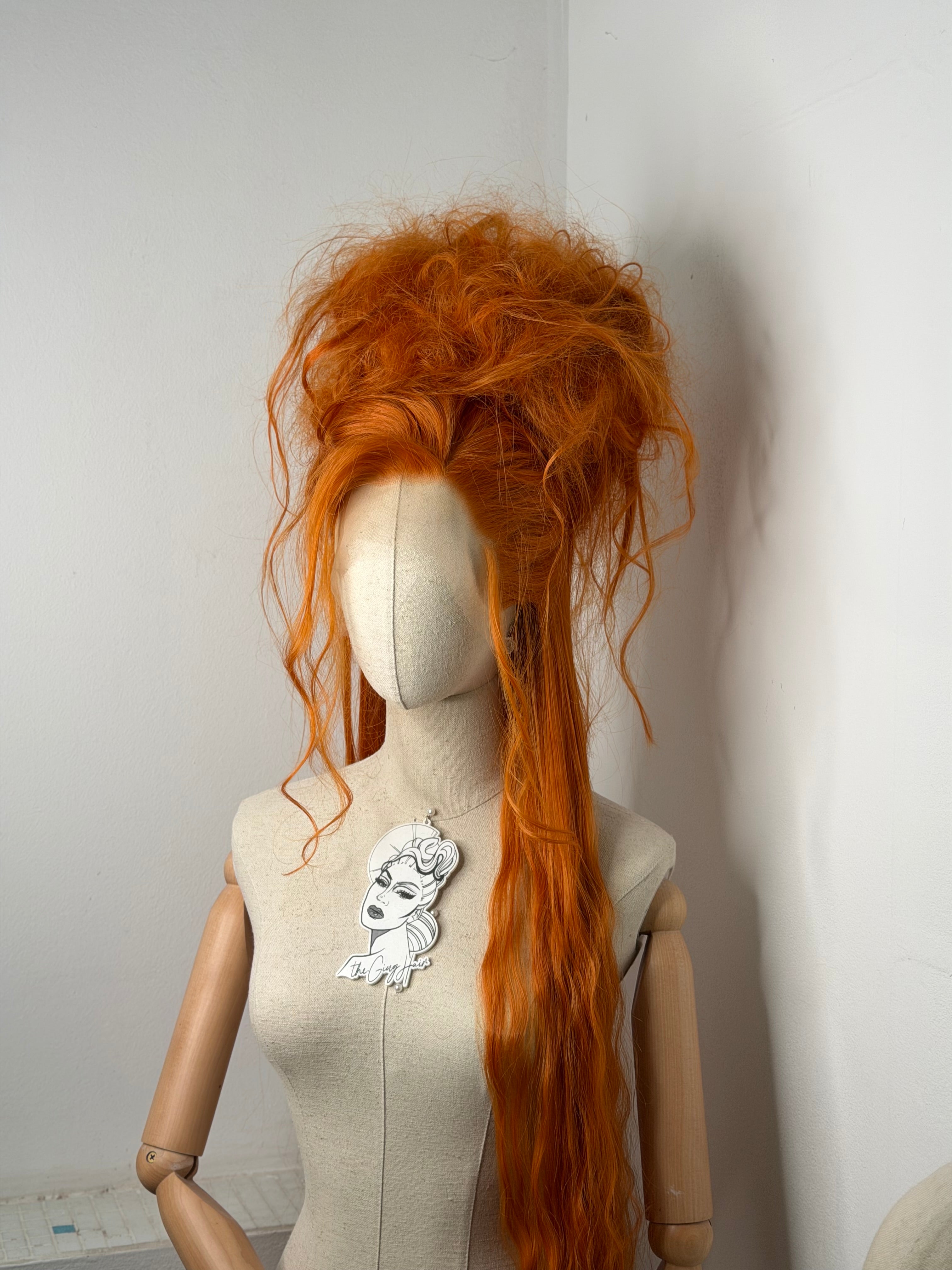 Messy Half Up Ginger updo
