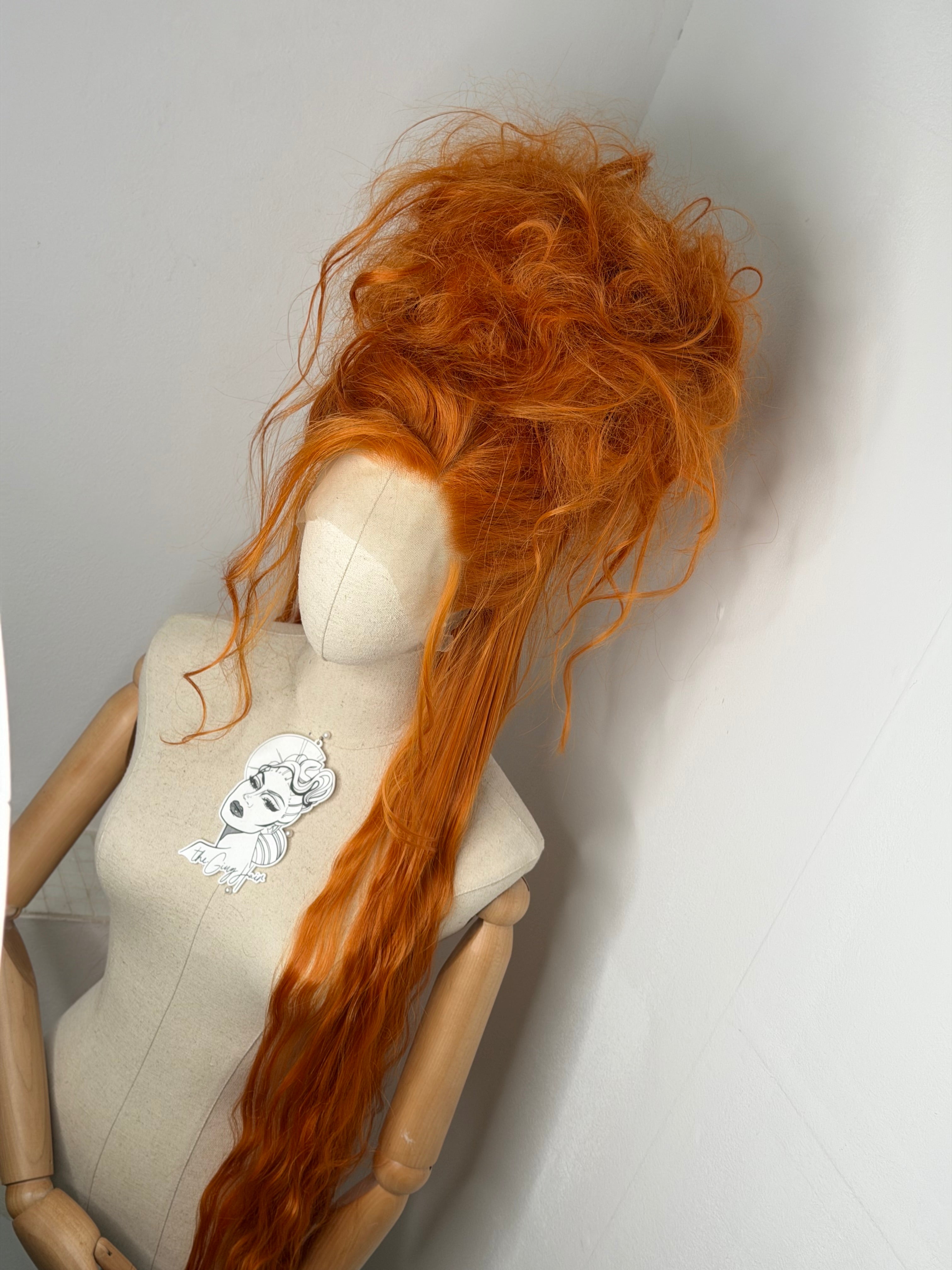 Messy Half Up Ginger updo