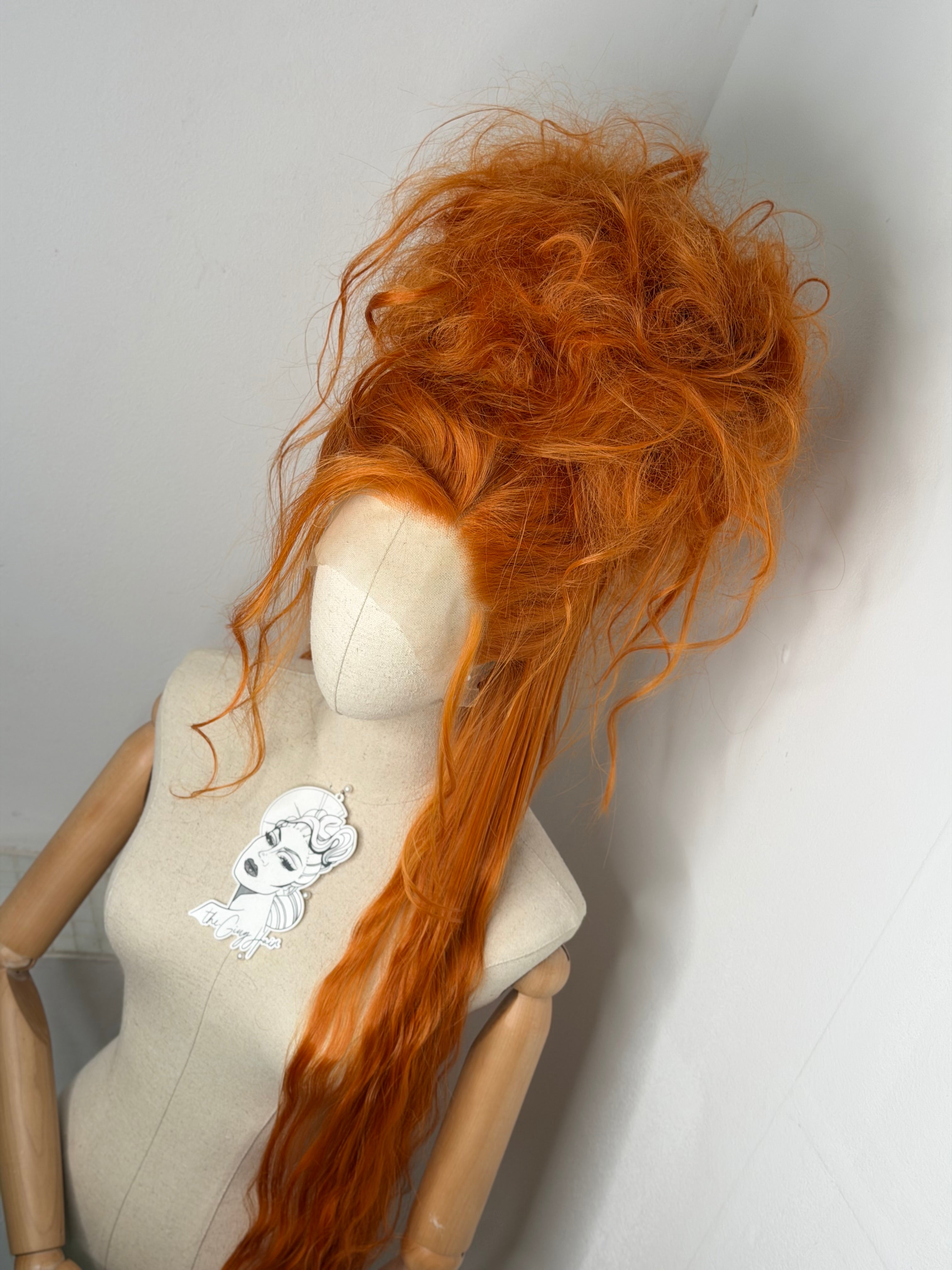 Messy Half Up Ginger updo