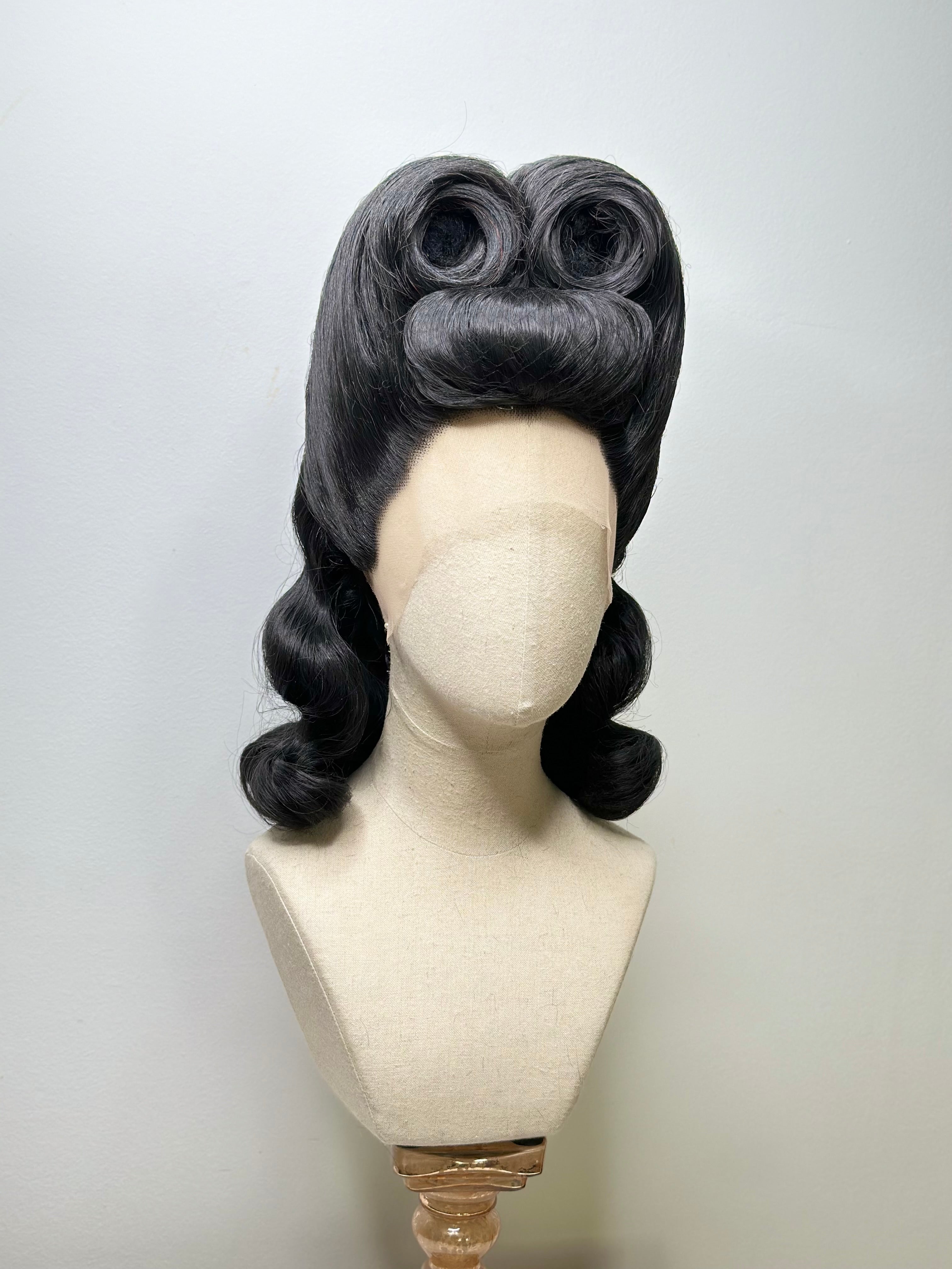 Classy 50s History Wig deep Black