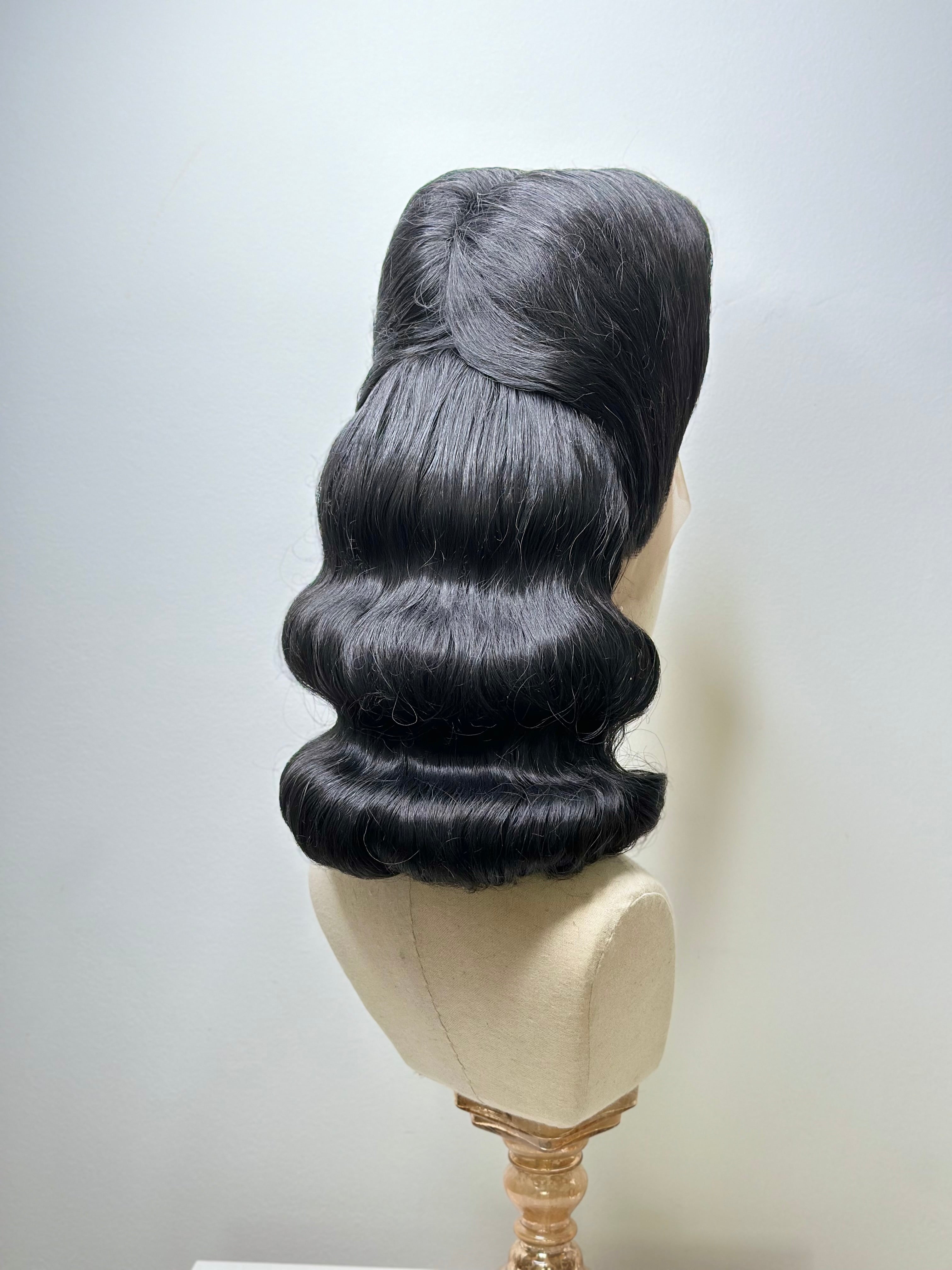 Classy 50s History Wig deep Black