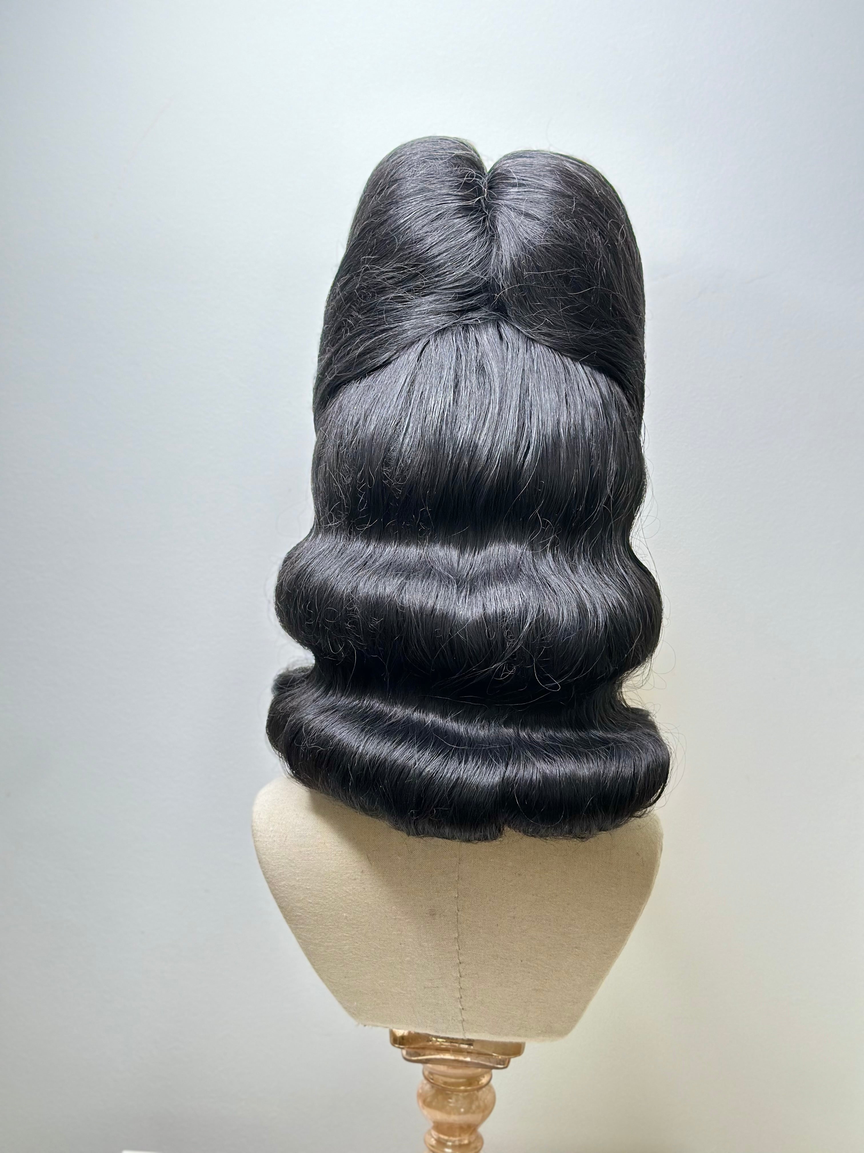 Classy 50s History Wig deep Black
