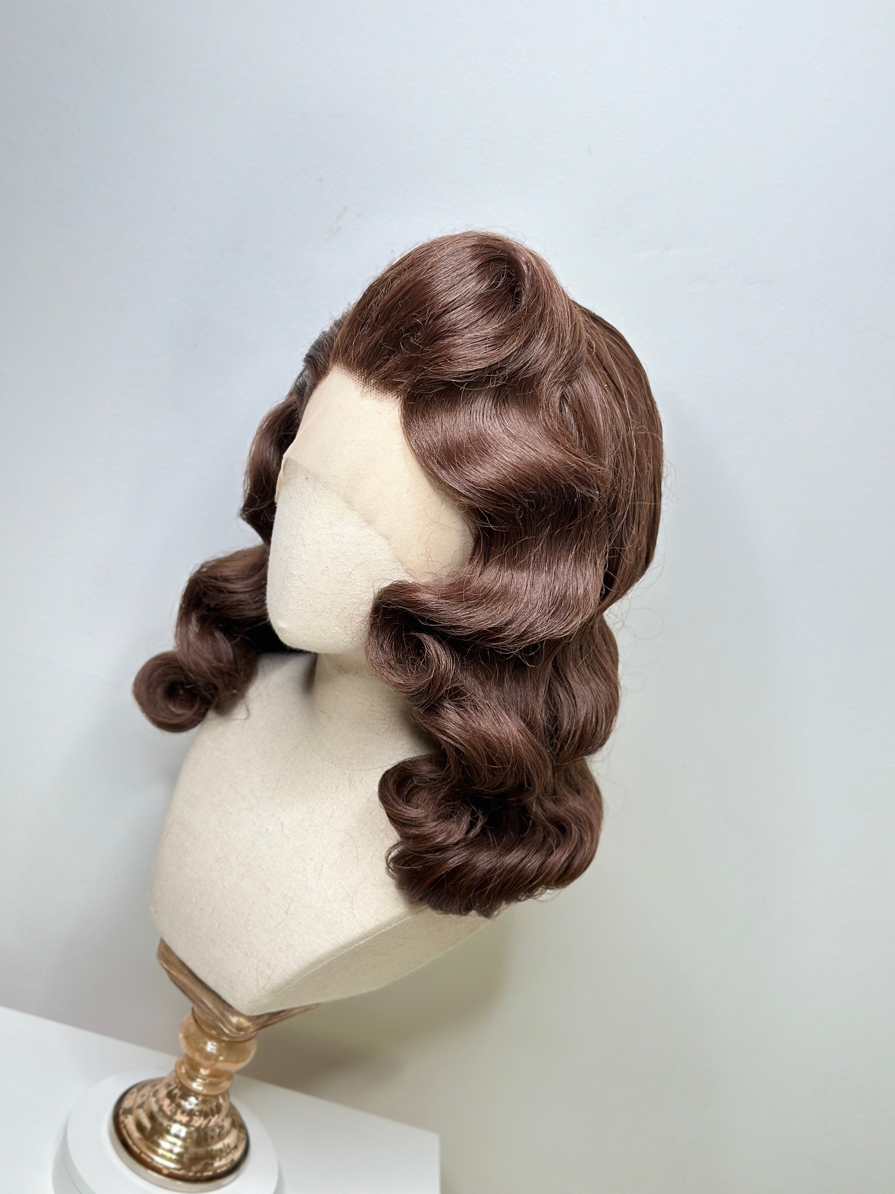Classy 40s History Wig dark Brown