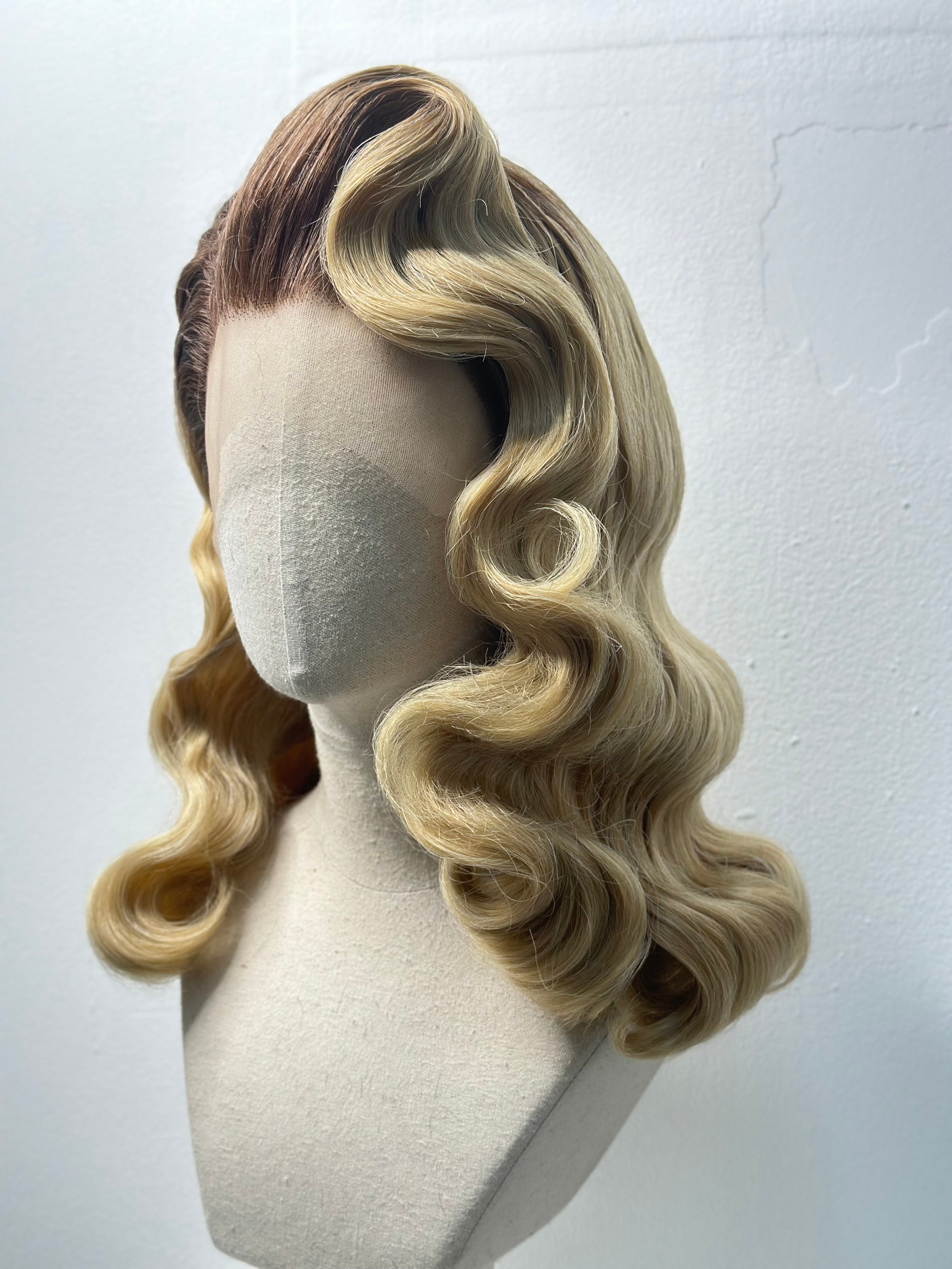 Classy 40s History Wig Blond-Roots