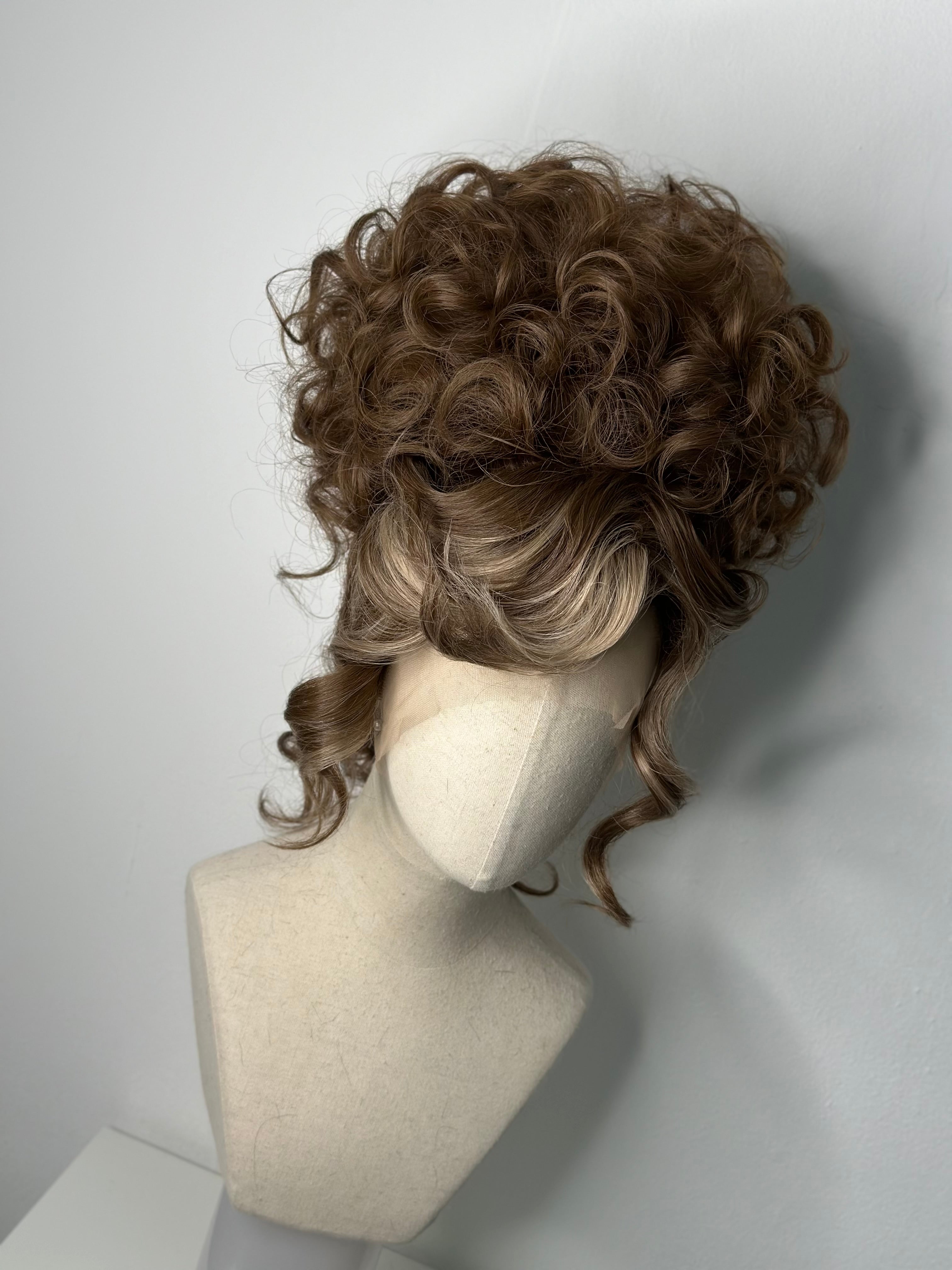 Classy Curly updo cool Brown mix