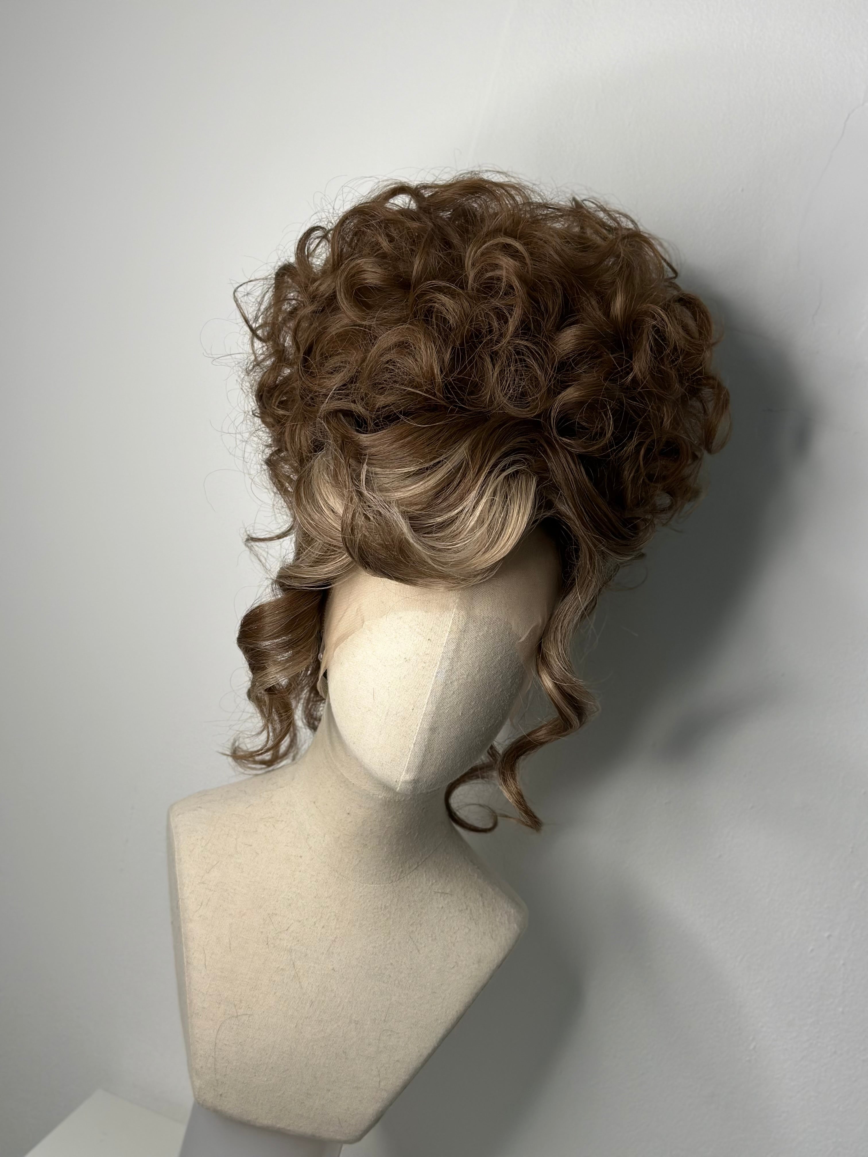 Classy Curly updo cool Brown mix