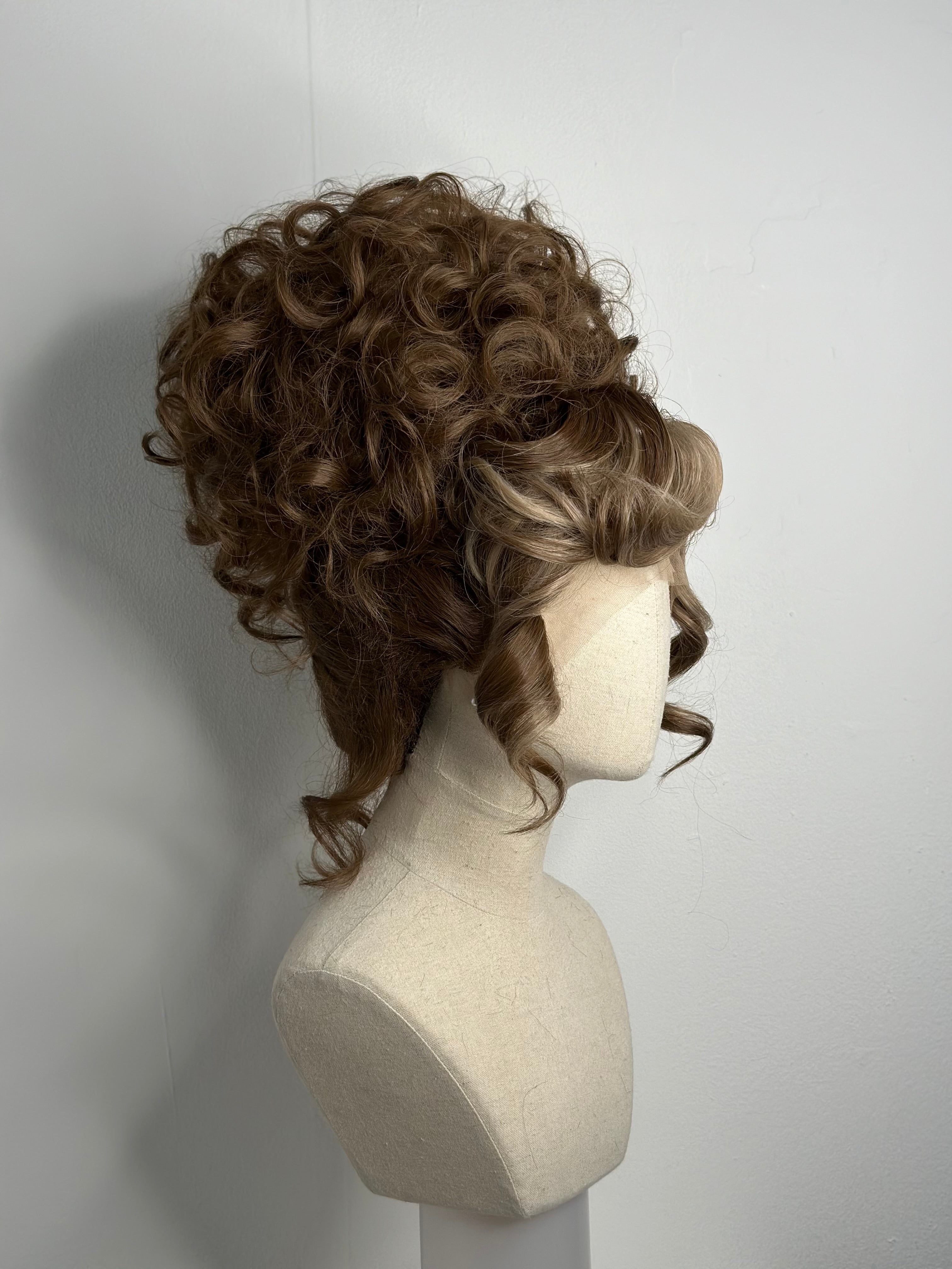 Classy Curly updo cool Brown mix