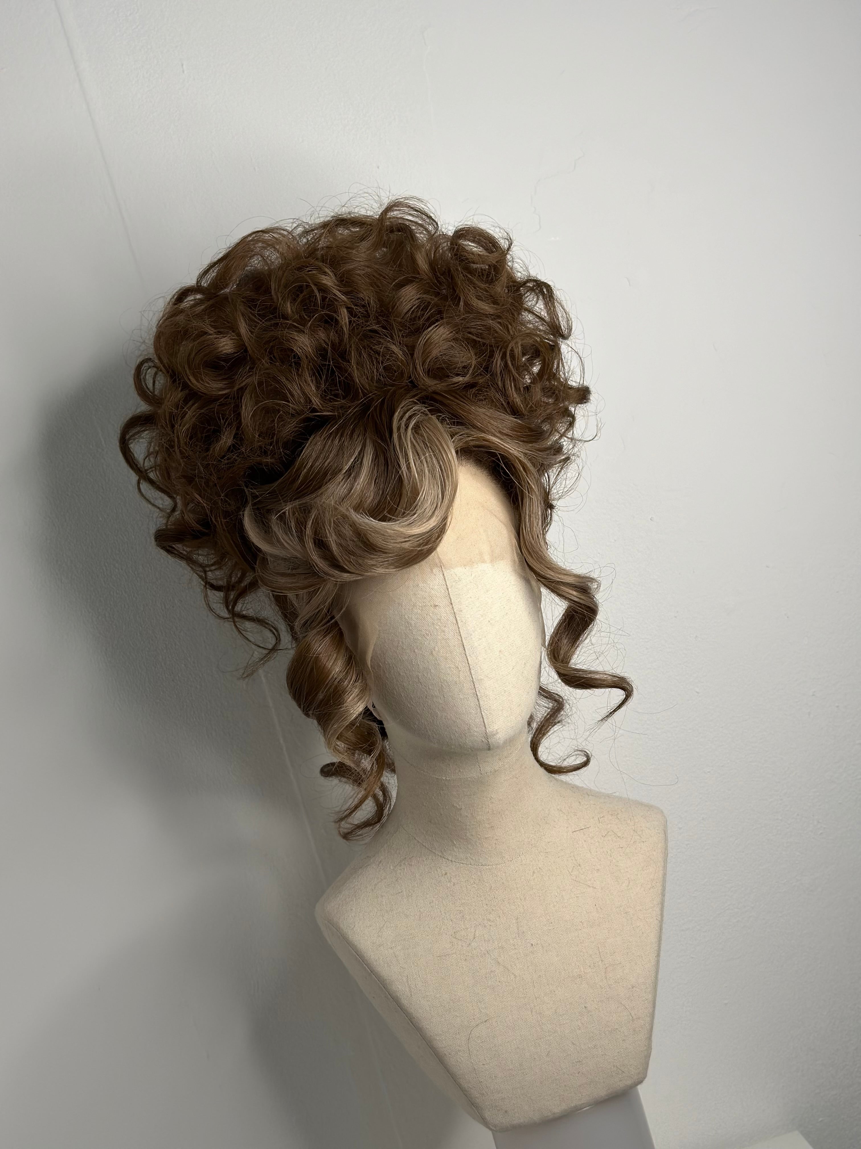Classy Curly updo cool Brown mix