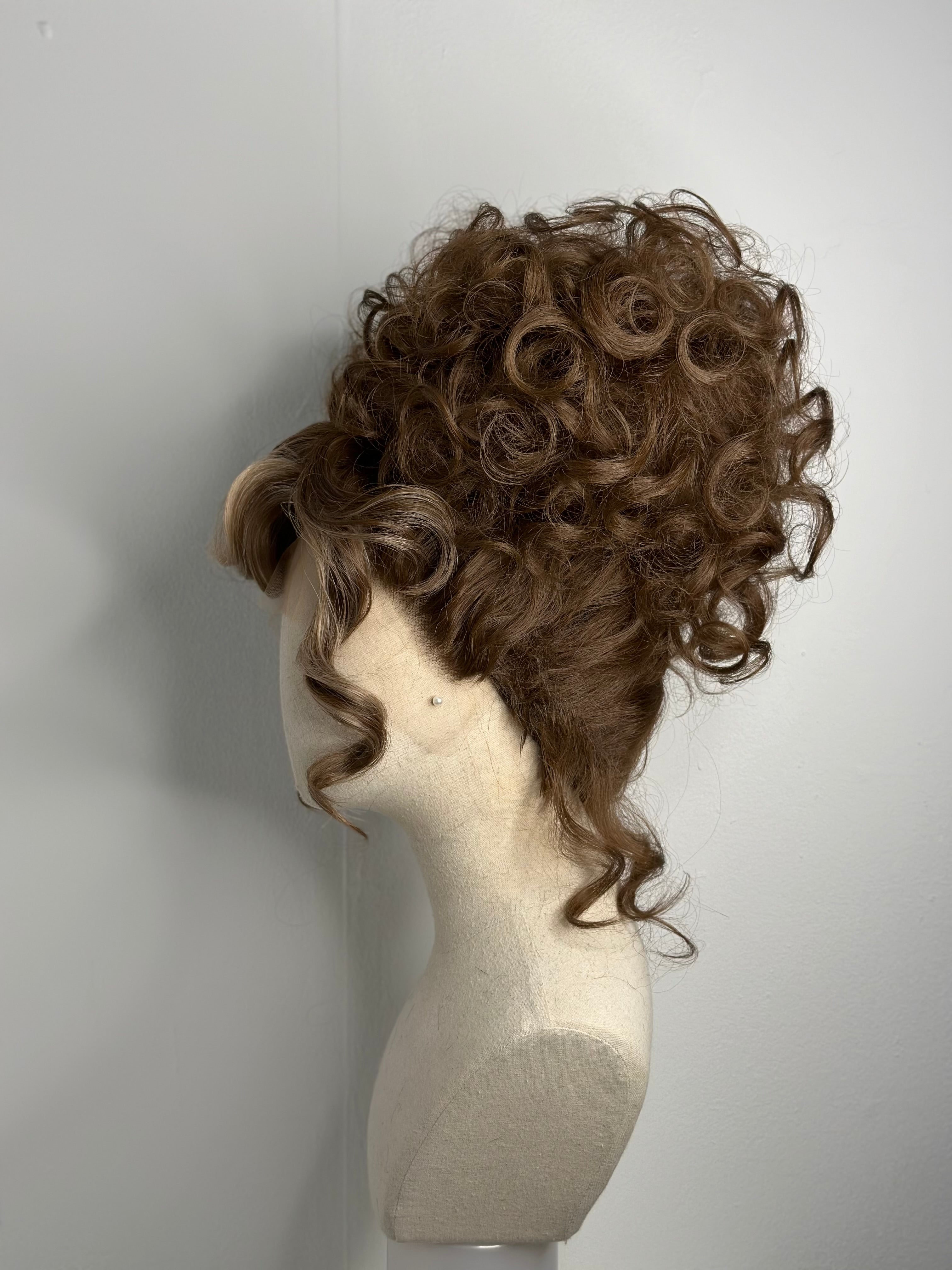 Classy Curly updo cool Brown mix