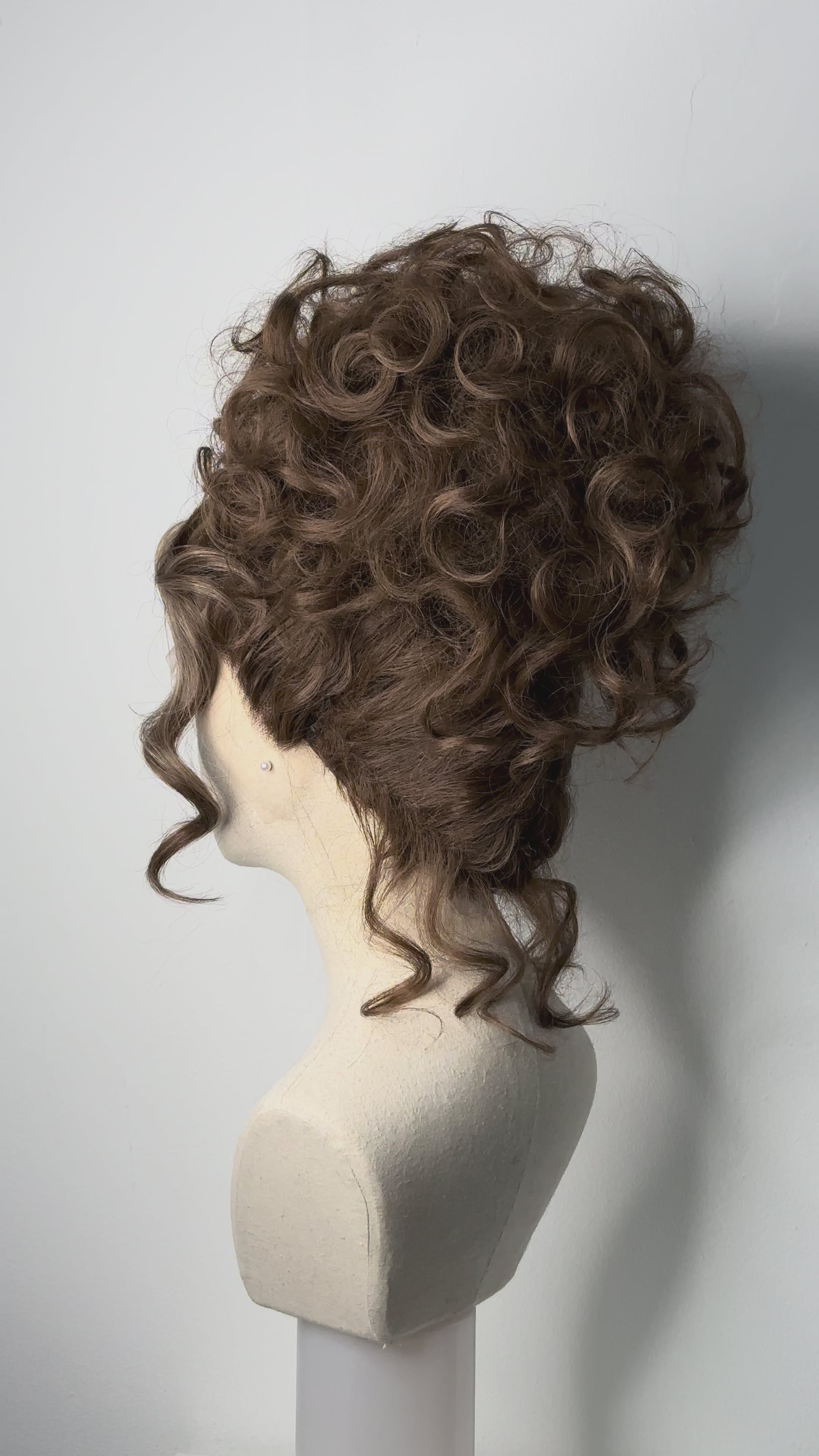 Classy Curly updo cool Brown mix