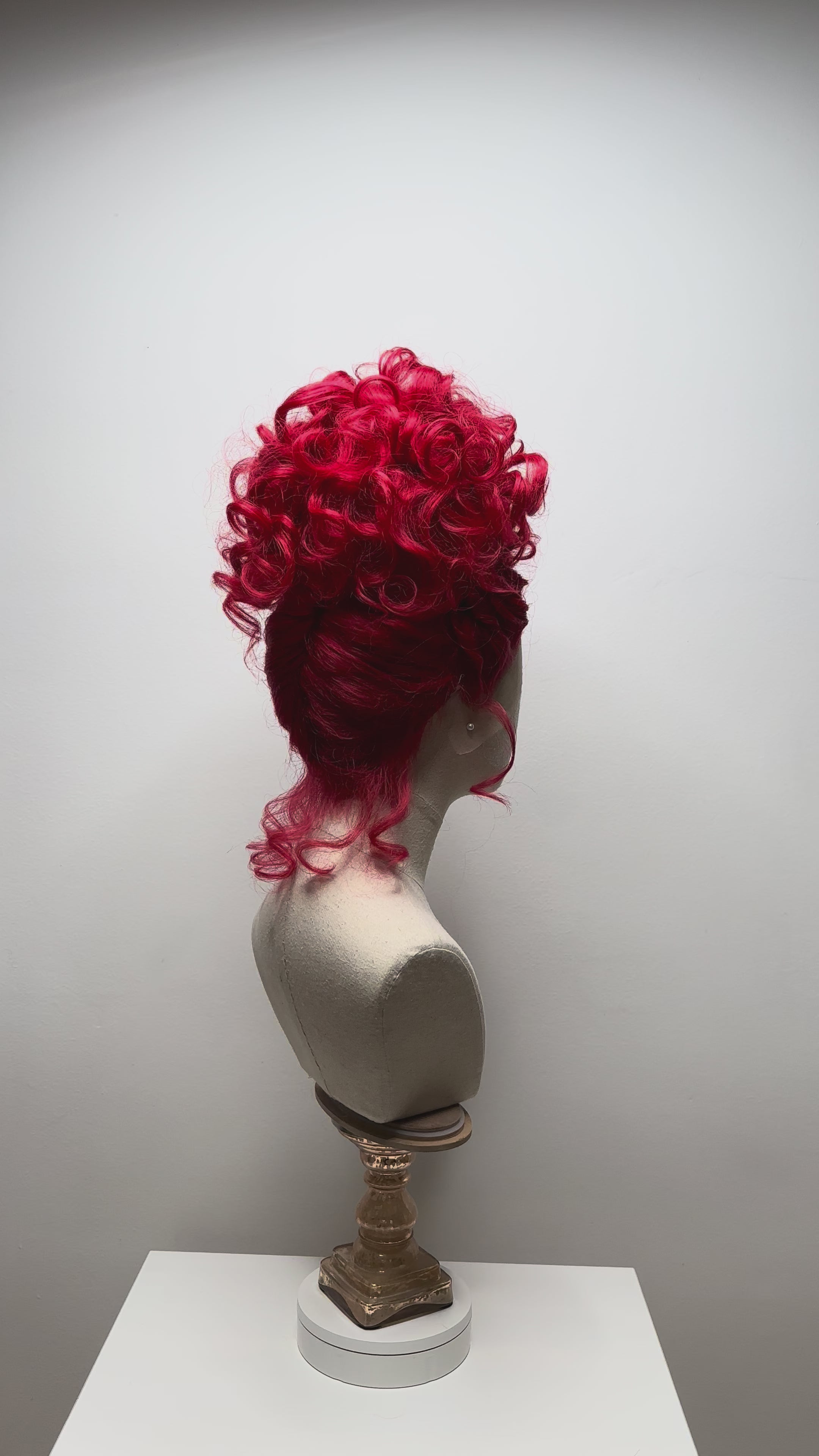 Messy Curly red Updo