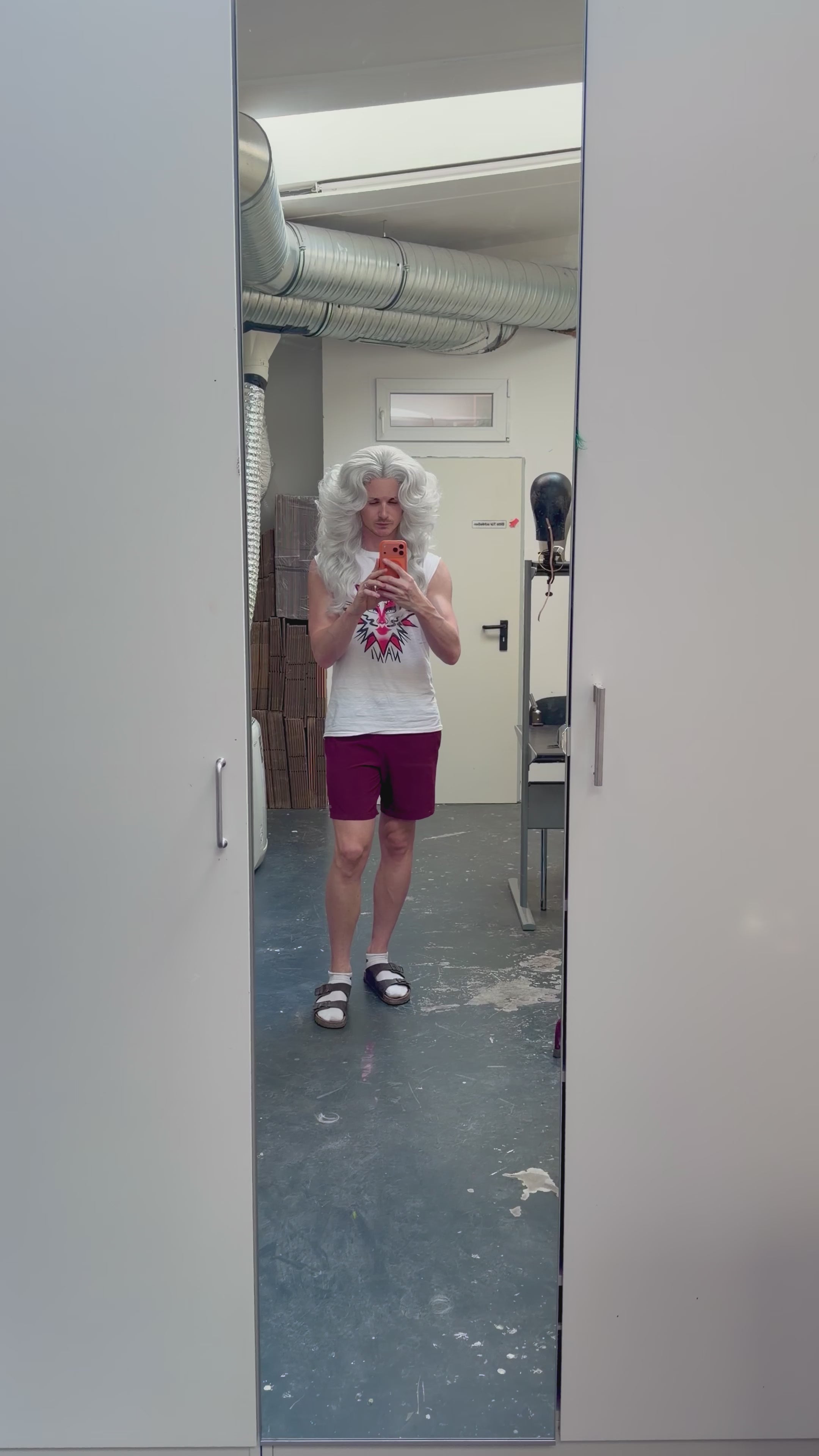 70s Silver Grey Wig